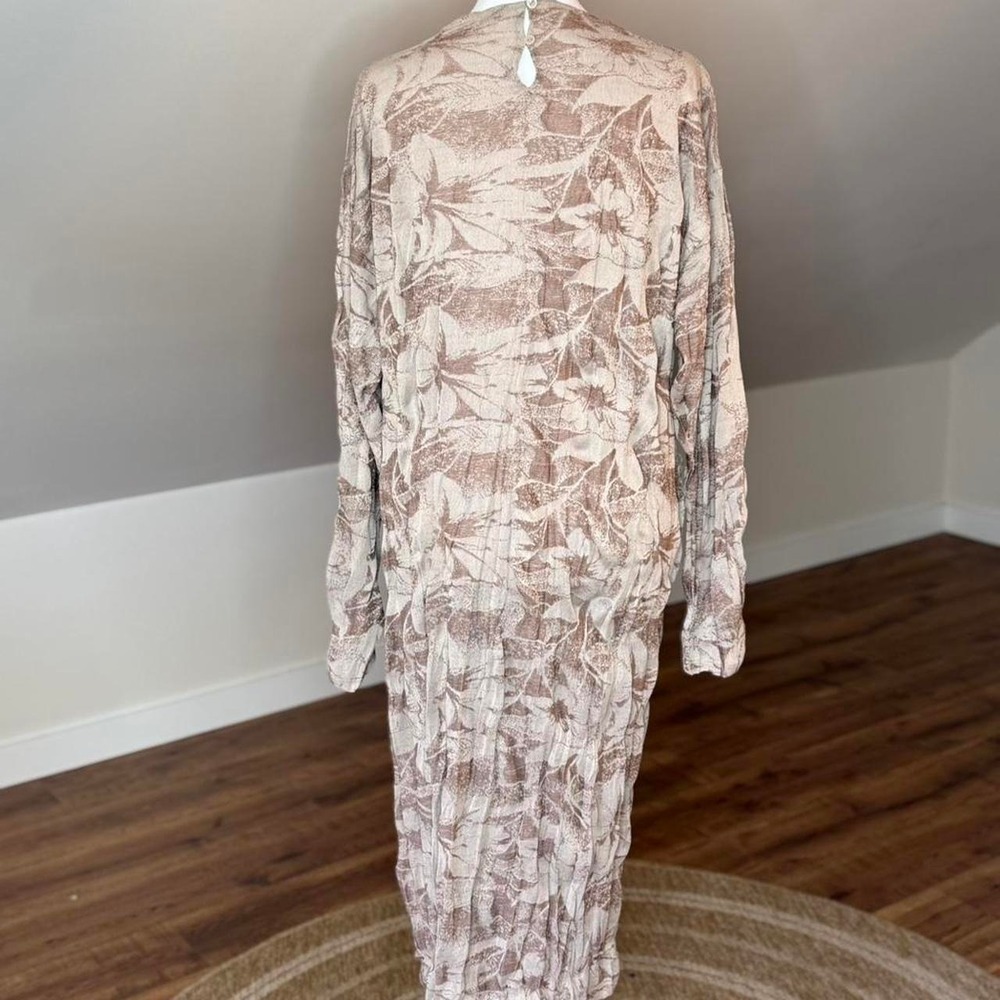 ZARA Practical Magic Floral Maxi Dress Brown Boho Witchy Cottagecore - Picture 5 of 8